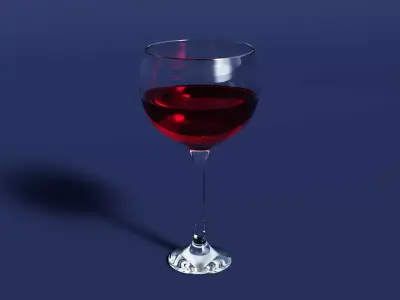 Drink Glass - Red Wine 3D model