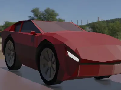 low poly race car Low-poly 3D model buy