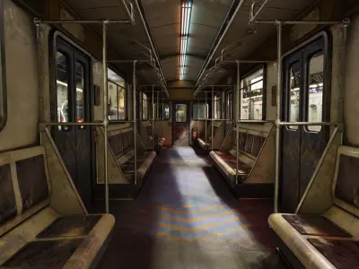 Subway Car Interior 3D model