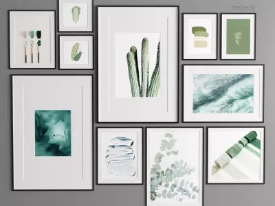 Art Frame 307 Low-poly 3D model