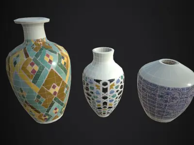 Low Poly Vases vase fx Low-poly 3D model