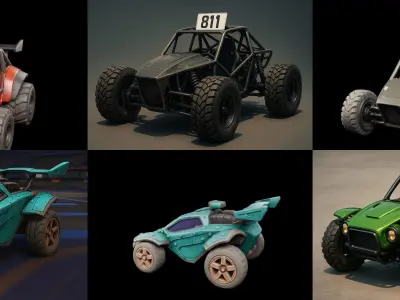 Gt one Car bundle 19 pack 100 glb 3D model