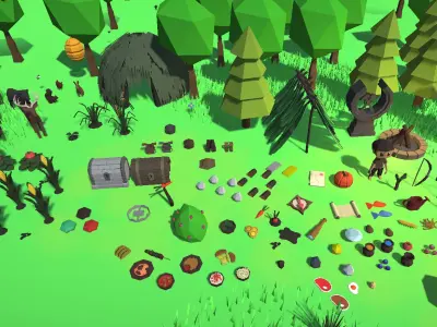 Survival Engine Art Kit Low-poly 3D model