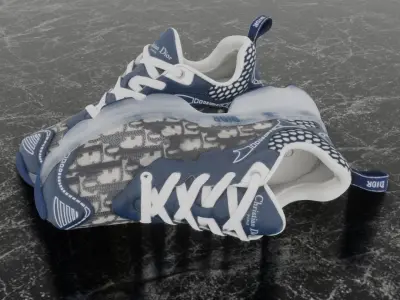 CHRISTIAN DIOR 3D SHOES 3D model