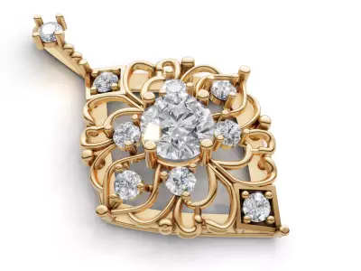 Luxury Diamond Pendant 3D Printable Model 3D print model