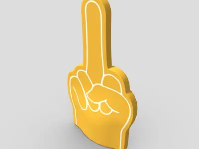 Foam Finger 7 Low-poly 3D model
