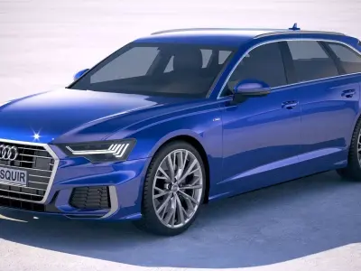 Audi A6 Avant S-line 2019 3D model