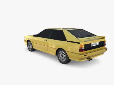 Generic 80s Coupe with interior 3D model