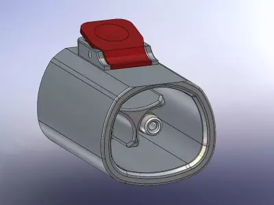 Tesla male connector with  button lock mechanism size matching 3D print model