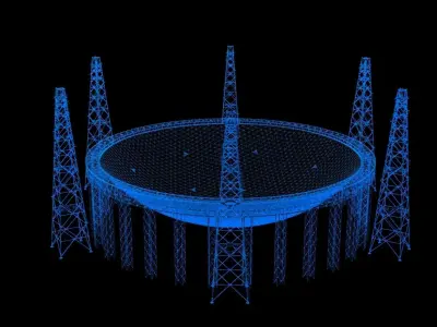 Radio telescope 3D model