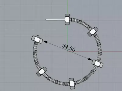 Earring Screw bolt 3D print model