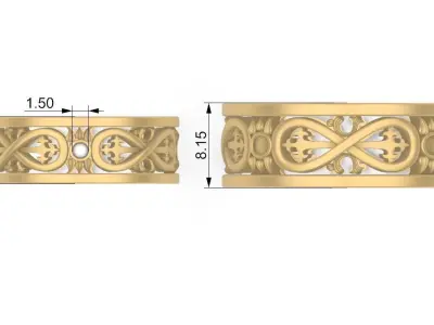 infinity rings 3D print model