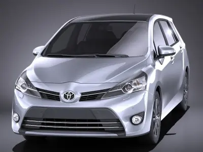 Toyota Corolla Verso 2017 VRAY 3D model