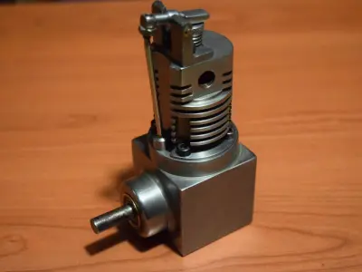 One cylinder air engine 3D model