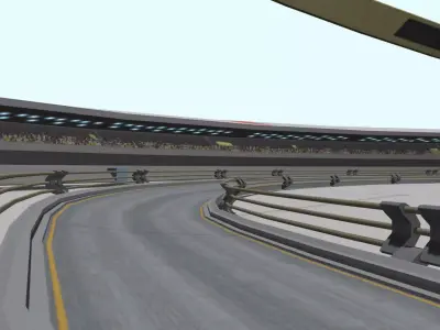 Arena Race Track Low-poly 3D model