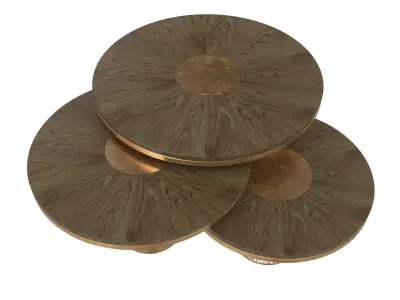 Round alem luxury handmade coffee table deniz tunc design 3D model