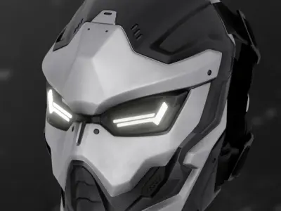 Cyber Ninja - cosplay mask - digital stl file for 3D-printing 3D print model