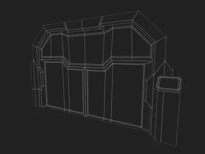 Scifi door Low-poly 3D model