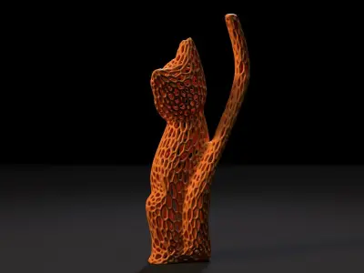Cat Voronoi 3D print model