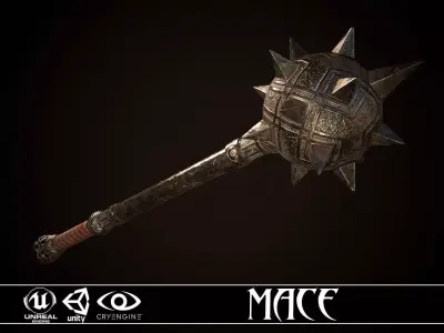 Mace 01 Low-poly 3D model