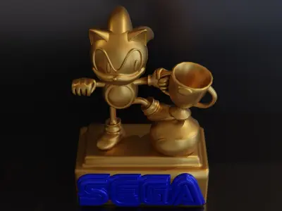 F1 Sonic Trophy - Sega Sponsor 3D model