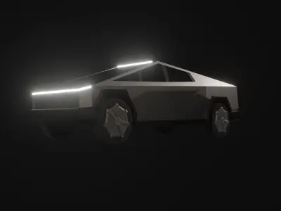 Tesla Cybertruck Low Poly Low-poly 3D model buy