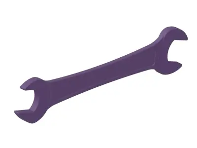 Plastic Exquisite Hand Tool Spanner Toy 3D model