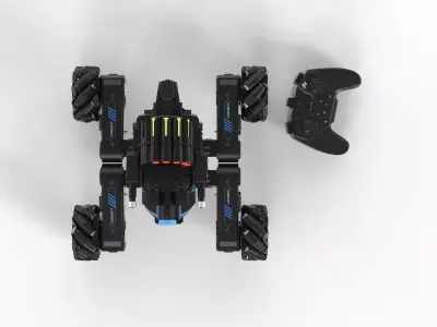 RC Tank Car Low-poly 3D model