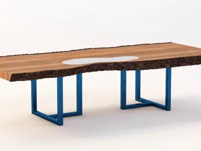 Live Edge Spalted Maple Dining Table 3D model
