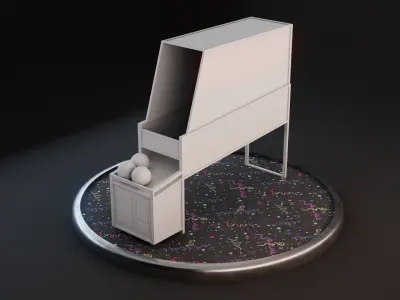 Hoops Basketball Arcade  Machine - PBR GameReady Low-poly 3D model