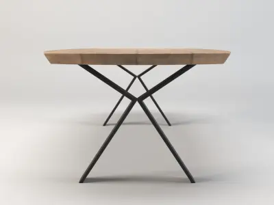 Table - dining table - modern table - wood table Low-poly 3D model