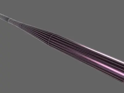 PBR Baseball Bat Magenta Low-poly 3D model