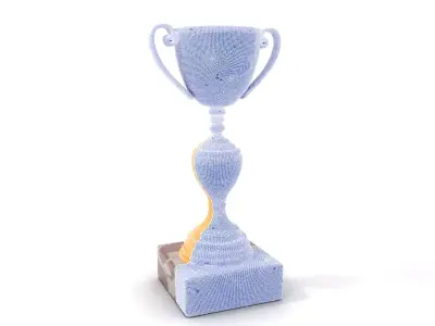 Elegant Gold Trophy model pack Low-poly 3D model