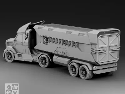 Futuristic Truck 3D print model