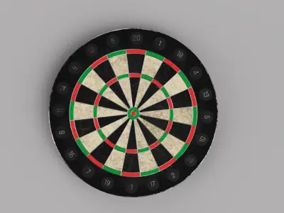Dartboard - Game Ready Free low-poly 3D model