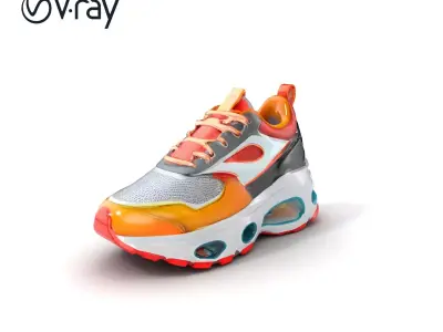 Contemporary Sports Sneaker Model Pack Low-poly 3D model