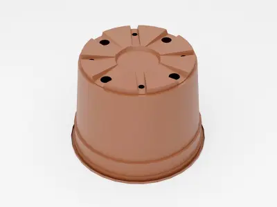 Garden Growing Flowerpot  Low-poly 3D model