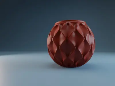 Vase sphere rhombus 3D print model