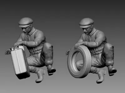 CAR MECHANIC VINTAGE 3D print model