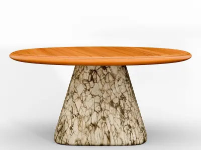 Round Cofee Table Low-poly 3D model