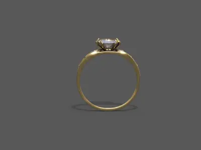 High-Quality 3D Ring Model Low-poly 3D model