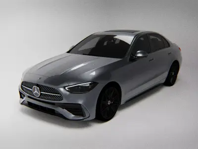Mercedes-Benz C300 4Matic W206 Low-poly 3D model
