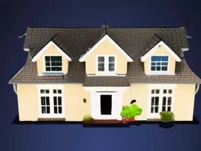 House 3d Low-poly 3D model
