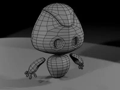 Low poly robot for free Free low-poly 3D model