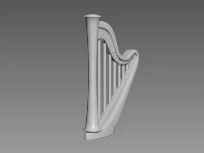 Harp relief 3D model
