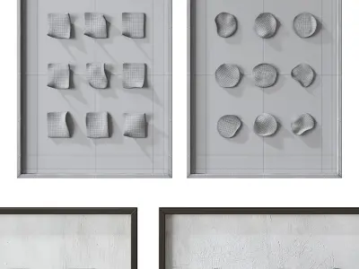Frames Decor Set 01 Low-poly 3D model