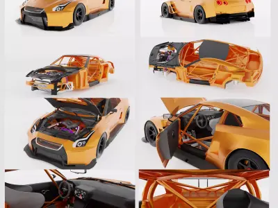 Japanese racing car 3D model