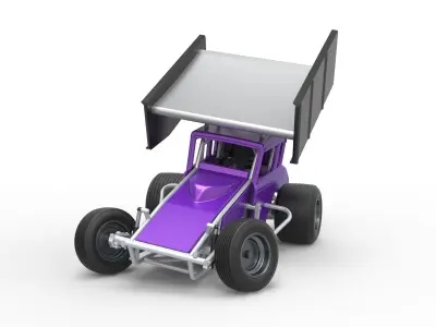 New Zealand Modified stock car while turning Scale 1 to 25 3D print model