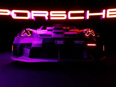 Cyberpunk styled Porsche 911 GT 3  3D model