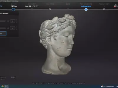 Woman Statue Model Low-poly 3D model